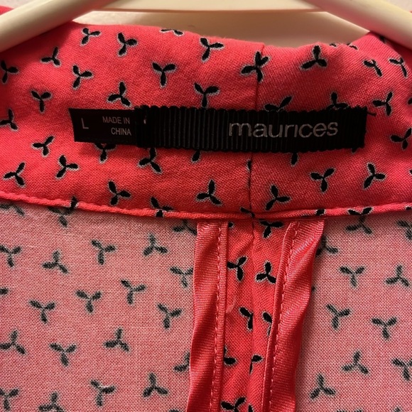 Maurices Coral Patterned light weight Blazer size large - Picture 2 of 10
